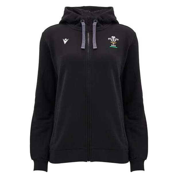 Macron Welsh Rugby Union Zip Hoodie 2024 Womens