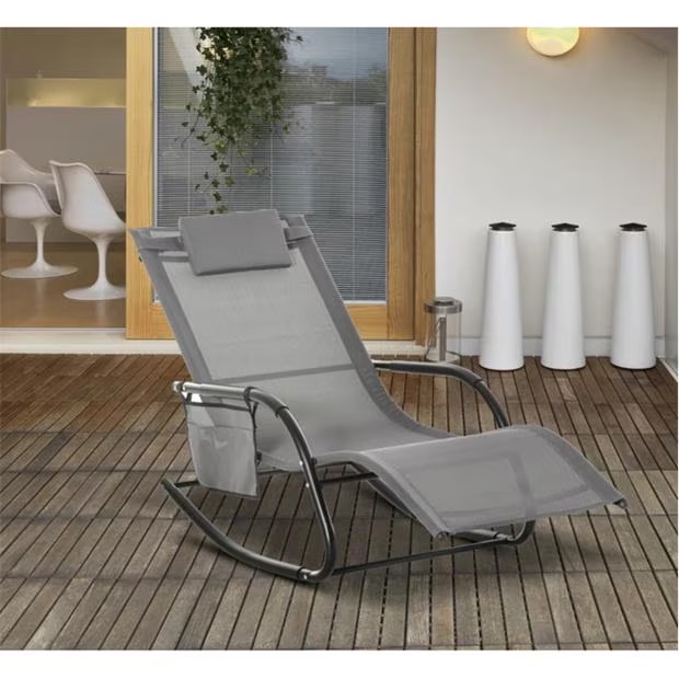 Outsunny Outsunny Breathable Mesh Rocking Chair Lounger