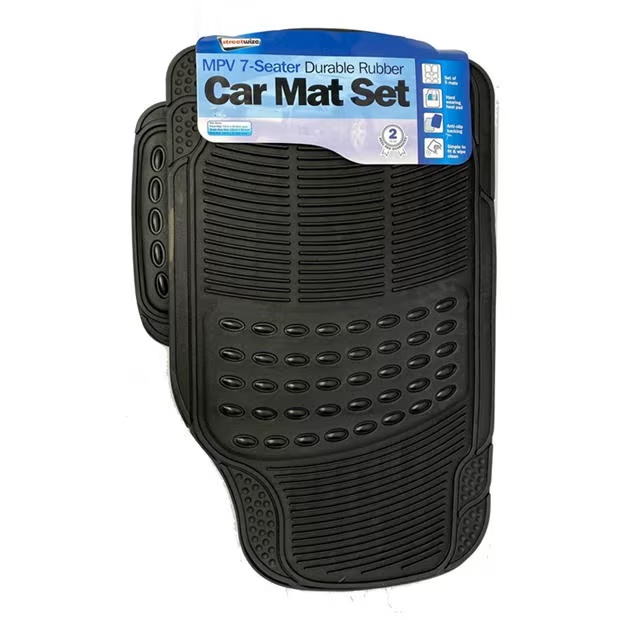 Streetwize Deluxe Celebrity Rubber Car Mat Set with Full Cros