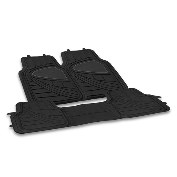 Streetwize Deluxe Celebrity Rubber Car Mat Set with Full Cros