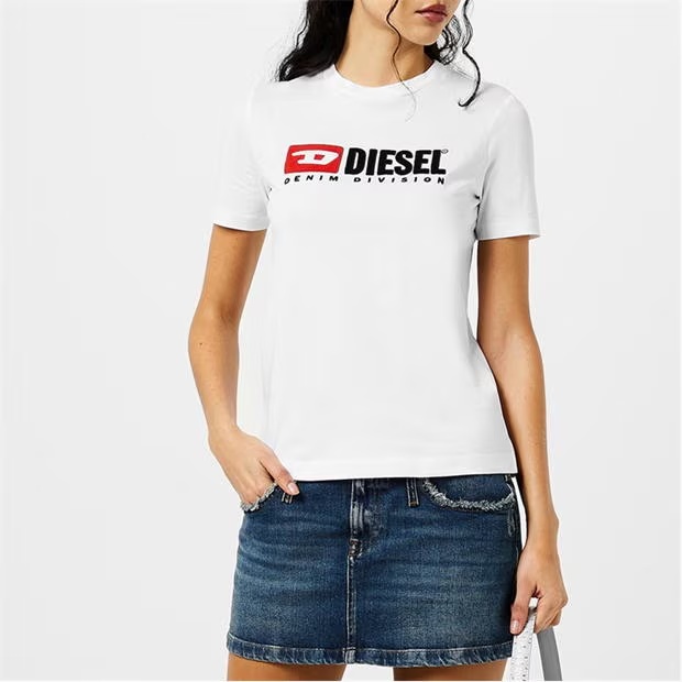 Diesel Embroidered Logo T-Shirt Womens