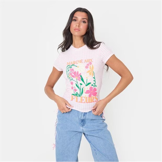 I Saw It First Gingham Graphic Tee