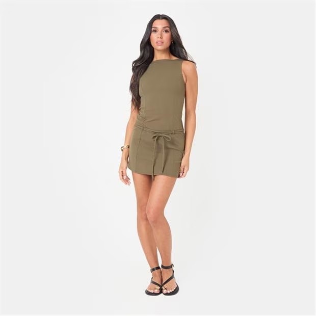 I Saw It First Ponte Belted Mini Dress