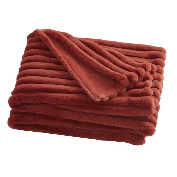 Appletree Morritz Soft Reversible Bedspread Throw - Terracot