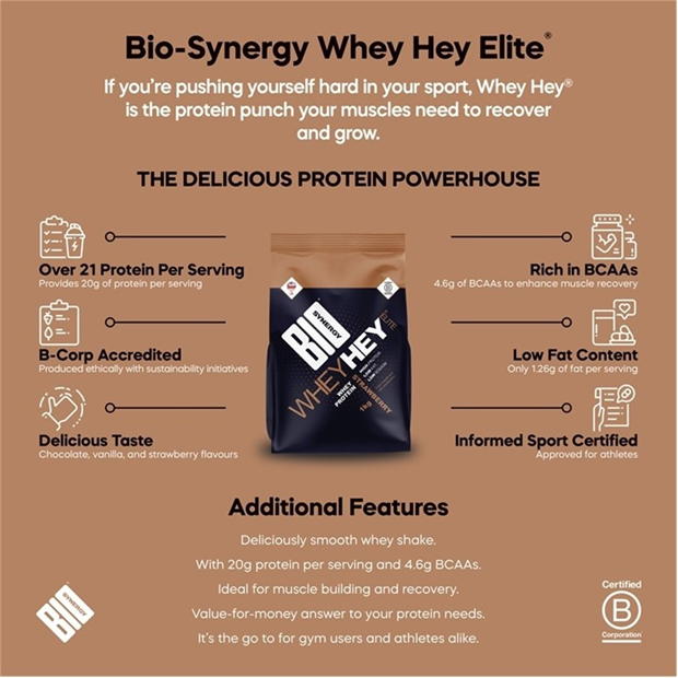 Bio-Synergy Whey Hey Elite Vanilla 1 kg