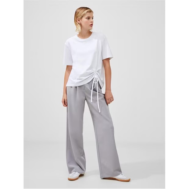 French Connection Rallie Cotton Ruched T-Shirt.