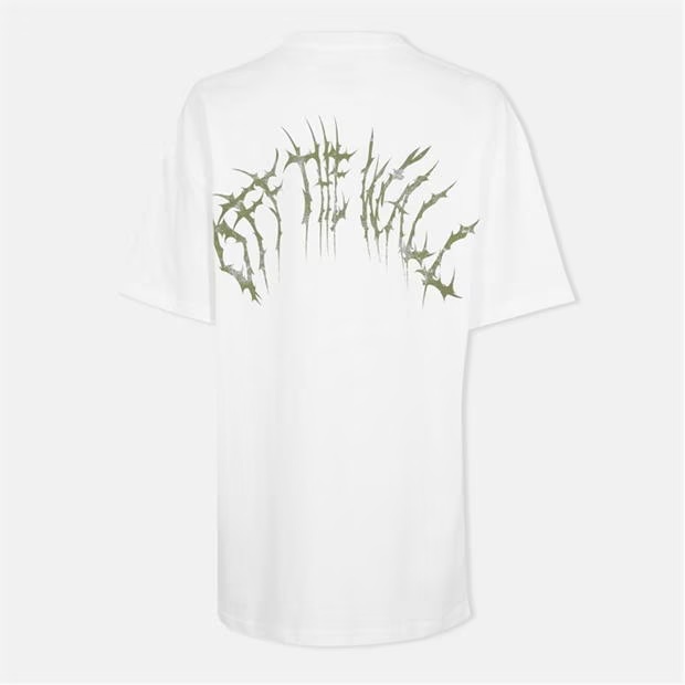 Vans Metal University Oversized Ss White T-Shirt Womens