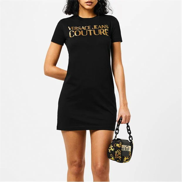 VERSACE JEANS COUTURE Jersey Basic Logo Dress