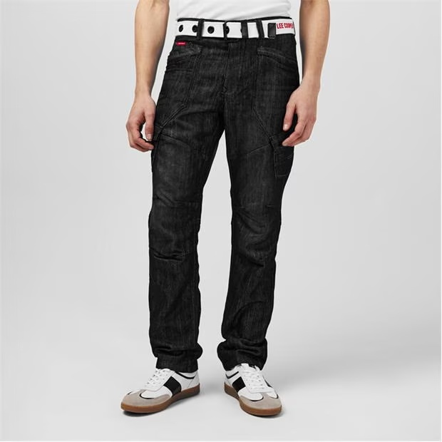 Lee Cooper Belted Cargo Jeans Mens