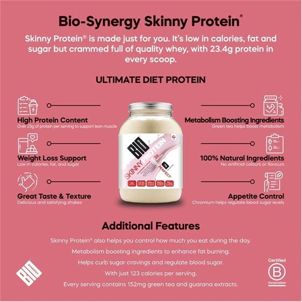 Bio-Synergy Skinny Protein Shake Strawberry - 700g