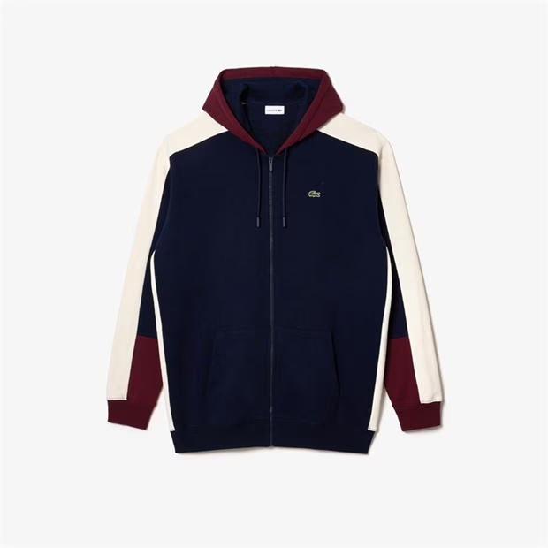 Lacoste Colour Block Zip Up Croc Hoodie