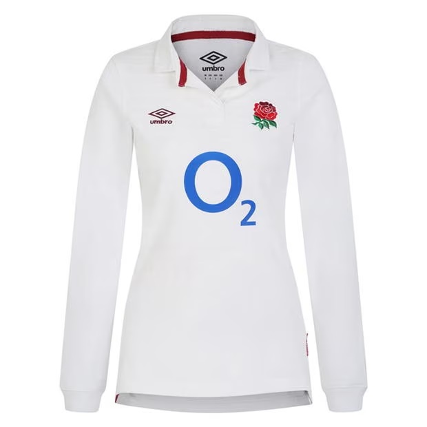 Umbro England Rugby Home Long Sleeve Shirt 2023 Womens