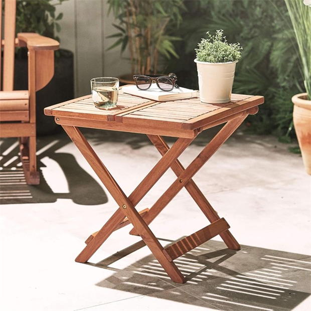 VonHaus Hudson Adirondack Folding Wooden Side Table