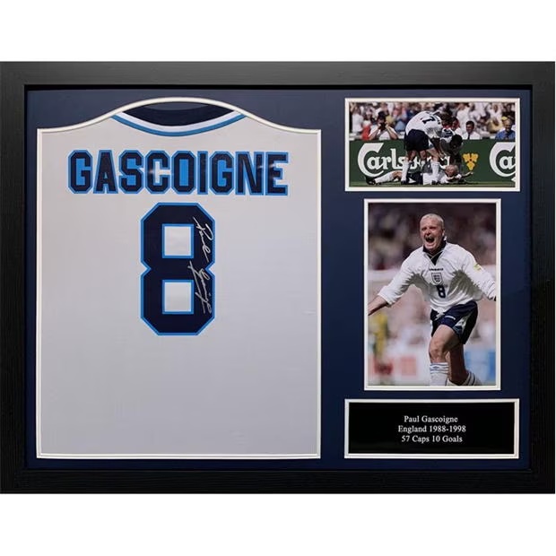 AllStarSignings Ltd Paul Gascoigne signed England Euro 96 shirt