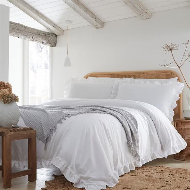 Appletree Loft Cassia Frill 100% Cotton Duvet Cover Set