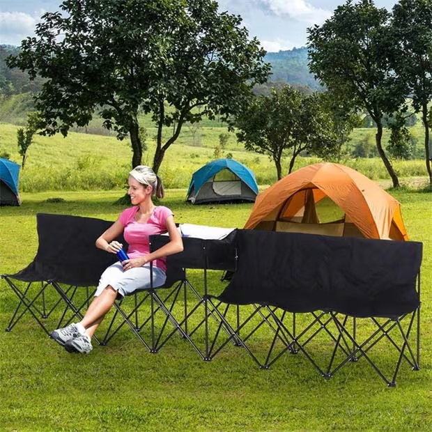 Outsunny 6 Seat Folding Sports Bench Portable