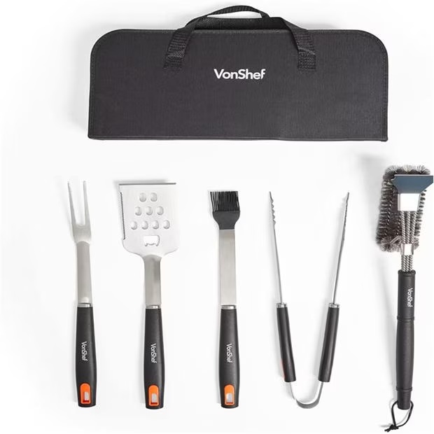 VonShef VonShef - 5pc BBQ Tool Set And Bag