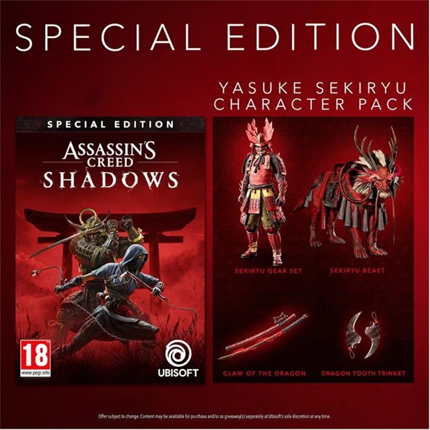 Ubisoft Assassins Creed Shadows Special Edition