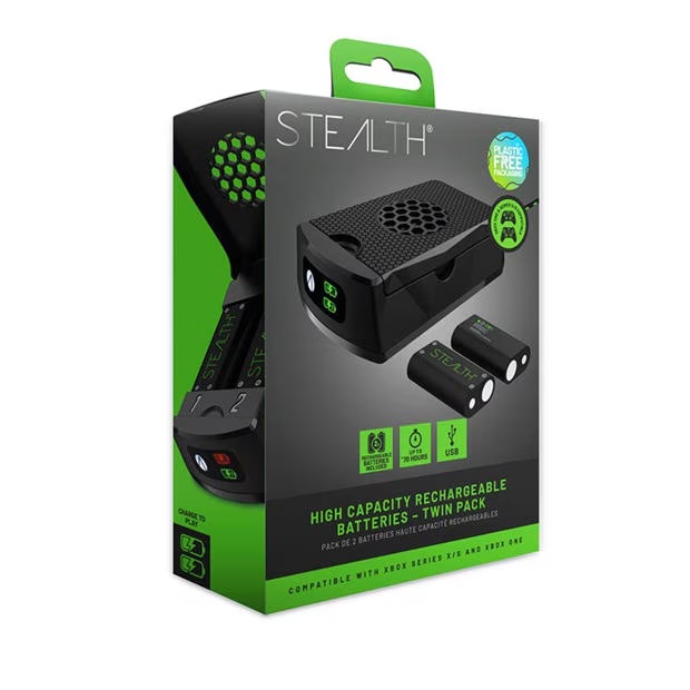 Stealth High Capacity Rechargeable Battery Twin Pack - black