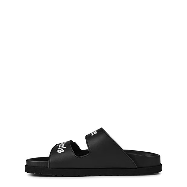PALM ANGELS Logo Touch-Strap Slides Juniors