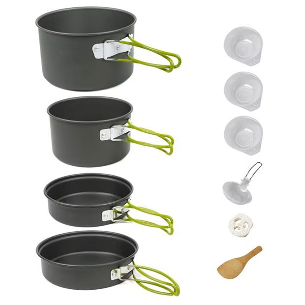 Streetwize 10 Piece Camping Cookware Set