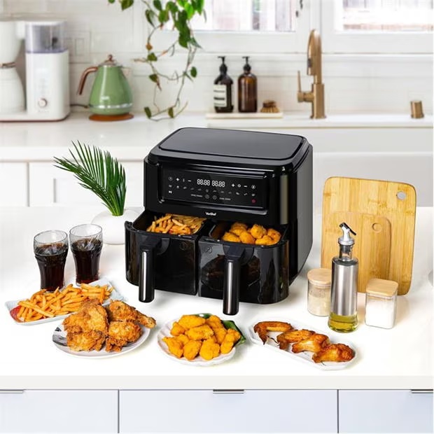 VonShef VonShef - 9L Dual Air Fryer with Liners