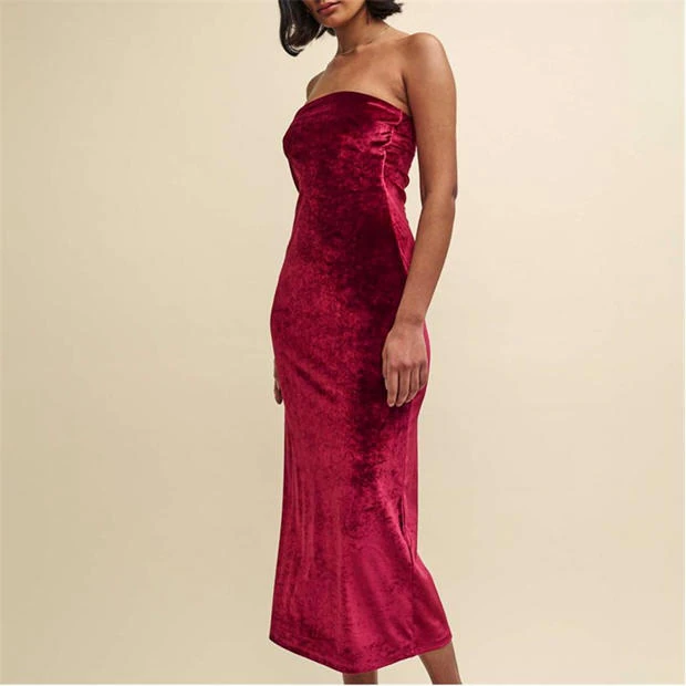 Nobodys Child Velvet Bandeau Dress
