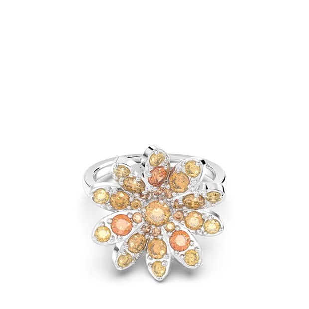 Swarovski Eternal Flower ring, Flower, Multicolored, Rhodium plated