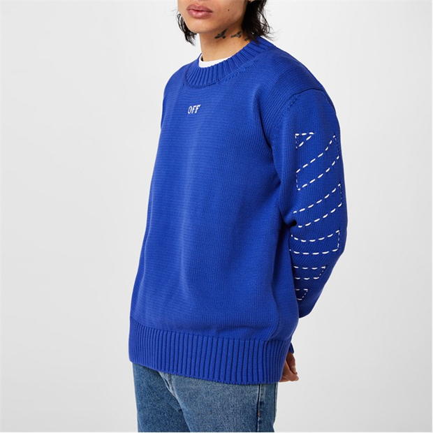OFF WHITE Stitch Arrows Diagonal Knit Jumper