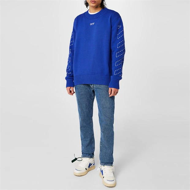 OFF WHITE Stitch Arrows Diagonal Knit Jumper