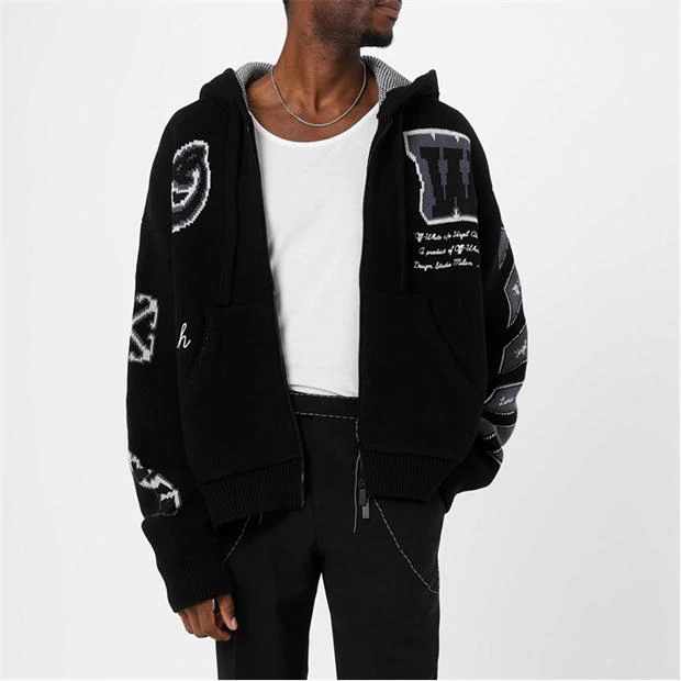 OFF WHITE Varsity Knit Hoodie
