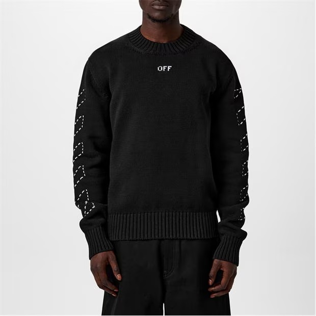 OFF WHITE Stitch Arrow Knit Sweater