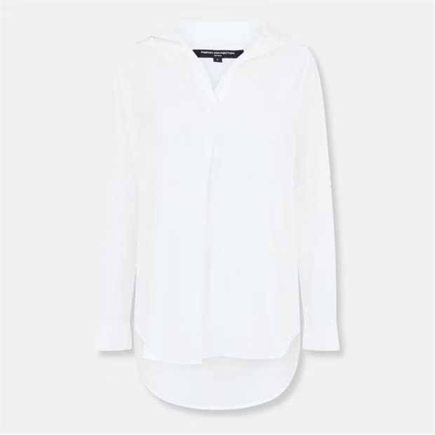 French Connection Rhodes Crepe Popover Shirt