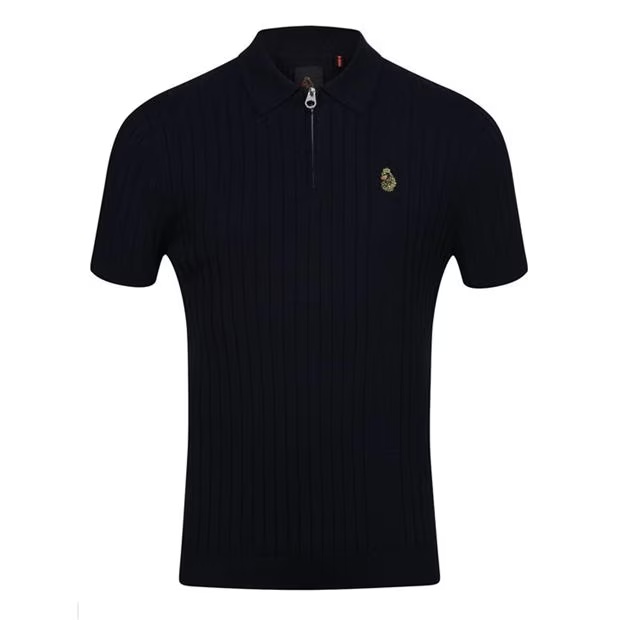 Luke 1977 Rib Eye Knitted Polo Shirt
