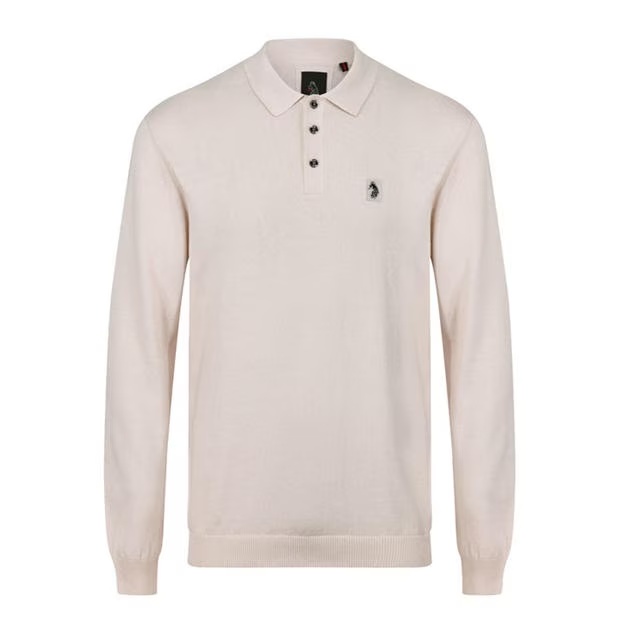 Luke 1977 Venice Long Sleeve Knitted Polo Shirt