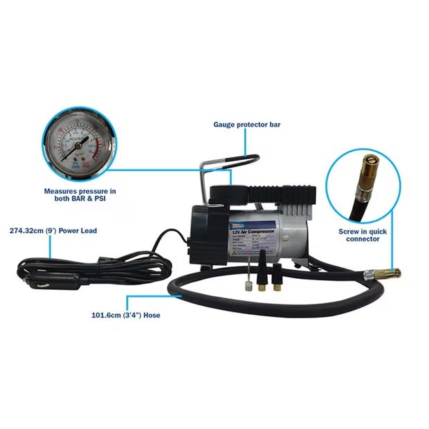 Streetwize 150PSI 12V Tornado Metal Air Compressor