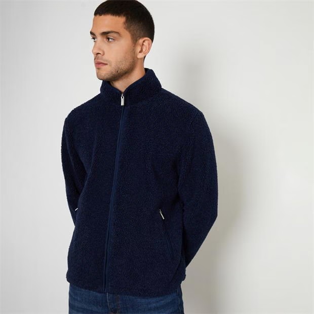 Threadbare Zip Through Funnel Neck Borg Fleece
