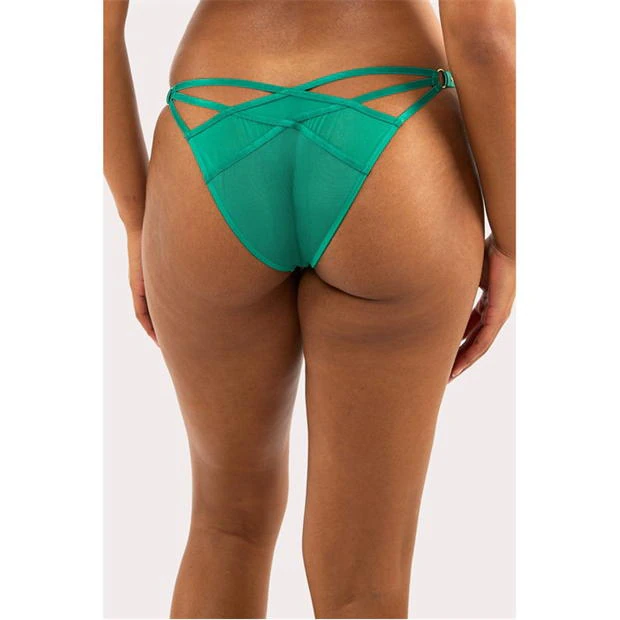 Wolf and Whistle Pippa Forest Green Deco Embroidered Brief