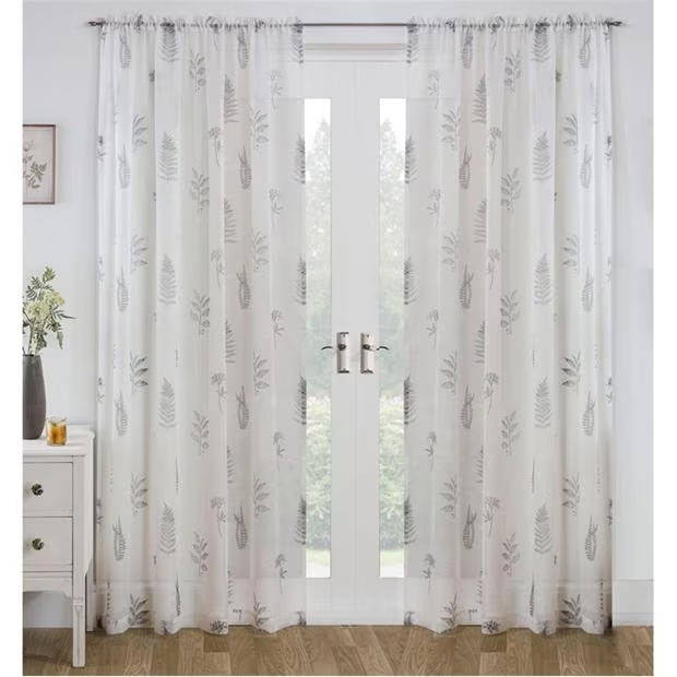 Tyrone Textiles Bracken All Over Leaf Voile Panel - Single