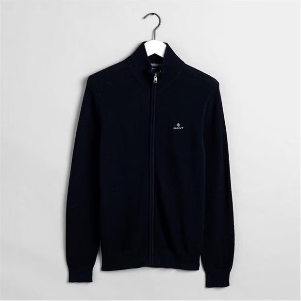 Gant Cotton PiquÂ¿ Zipped Cardigan