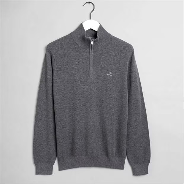 Gant Cotton PiquÂ¿ Half-Zip Sweater