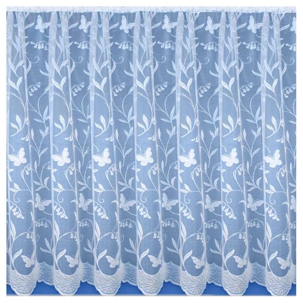 Tyrone Textiles Hawaii Floral Butterfly Net Panel Curtain