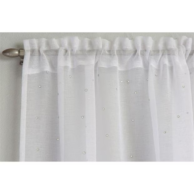 Tyrone Textiles Jewel All Over Diamonte Voile Panel