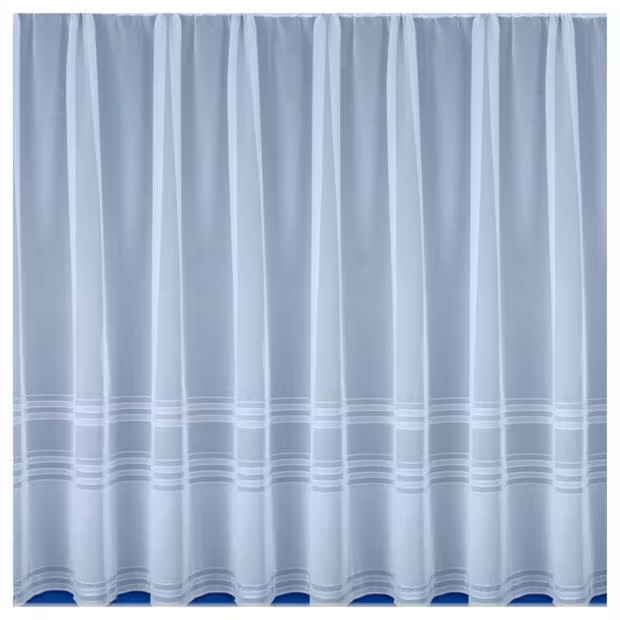 Tyrone Textiles Hudson Stripe Lace Net Curtain Panel