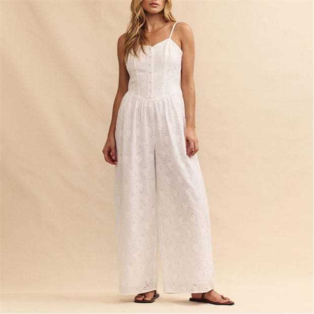 Nobodys Child Tricia Broderie Anglaise Jumpsuit