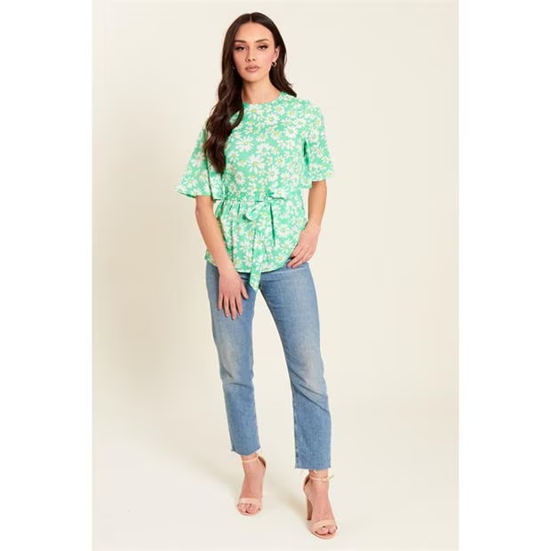 Be You floral Tie Waist Top