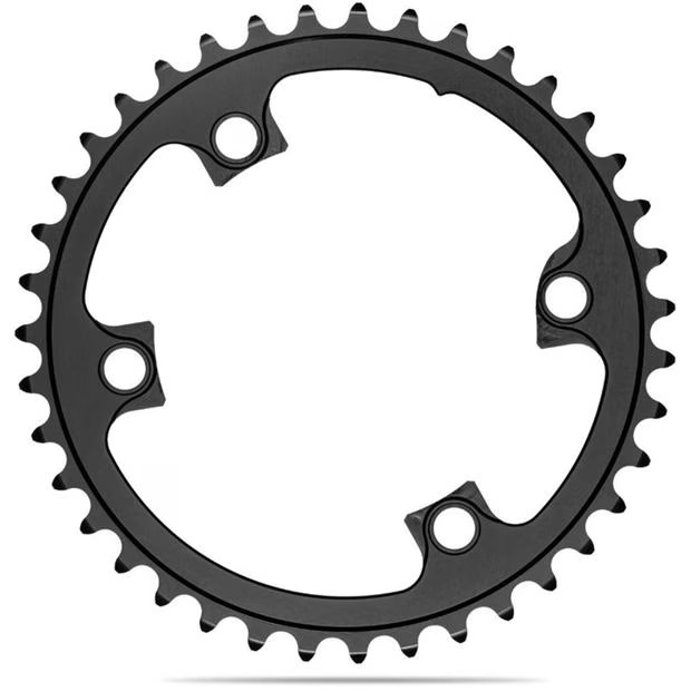 absoluteBlack ROUND 110BCD 4 holes, 2X , asymmetric Shimano 9100