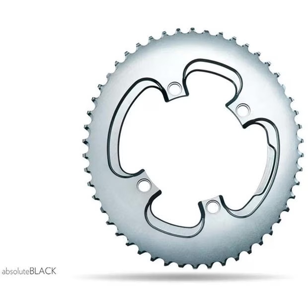 absoluteBlack OVAL 110BCD 4 holes, 2X chainring, asymmetric, GRE
