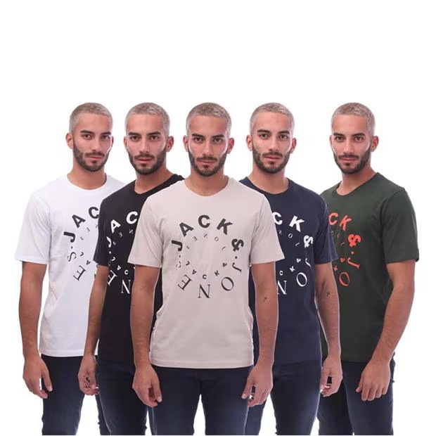 Jack and Jones Warrior S 5 Pack T-Shirts