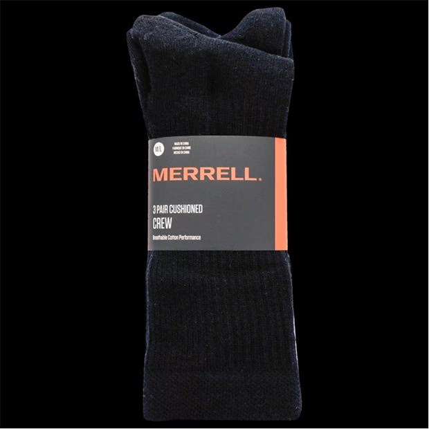 Merrell Cushioned Crew 3 Pack Socks